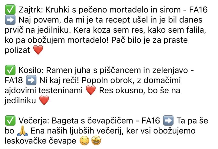 Objava članice v skupnosti Fit akademije