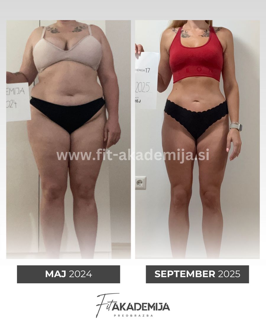 Preobrazba članice Fit akademije